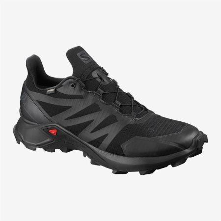 Salomon SUPERCROSS GTX Mens Trail Running Shoes Black UK NGQO